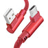 Micro USB Android Cable, KSun.Y (2 Pack 3FT) Right Angled Fast Charging Cord for Samsung Galaxy, Motorola (Red)
