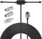 DORHEA FM Dipole Antenna Adhesive Mount with 3 Connector Adapters for TV Radio
