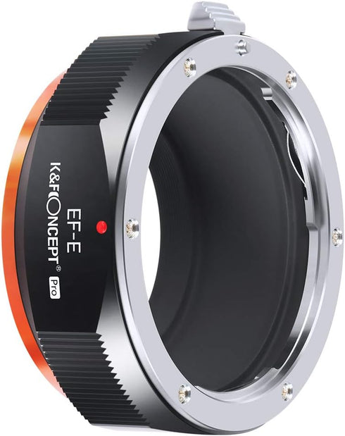 K&F Concept Lens Mount Adapter, Manual Focus Compatible for Canon EOS (EF/EF-S) D/SLR Lens to Sony Alpha E NEX Mount