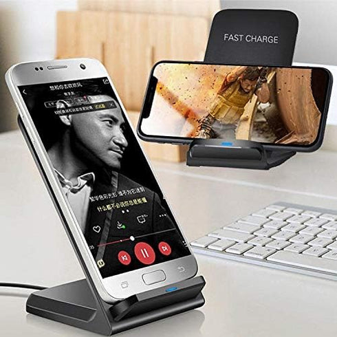 BoxWave Wireless QuickCharge Stand for Oppo A9 2020, No Cord; Charge Your Phone with Ease! Jet Black