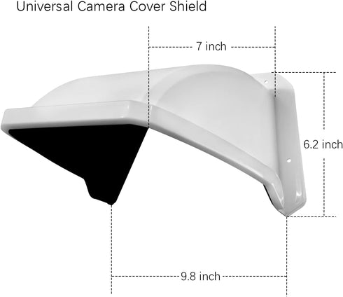 Universal Security Camera Sun Rain Cover Shield for Dome/Bullet Outdoor Camera, Protective Roof (White)
