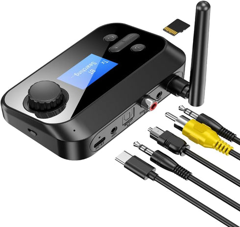 eppfun Bluetooth Transmitter for TV, Audio Adapter Receiver for Home Stereo with Volume