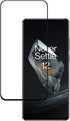 2 Pack for Oneplus 12R Black Tempered Glass Screen Protector 9H Frontier Protective Protector