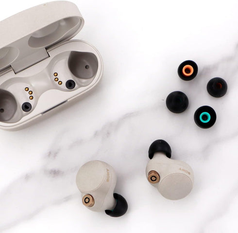 6 Pairs WF-1000XM5 Ear Tips, Small Medium Replacement Silicone Rubber Eartips Compatible with Sony WF-1000XM4