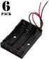 6 Pieces 3 Slots AAA Battery Case Holder, 1.5V Battery Spring Clip Storage Box with 6 inches Wire Leads