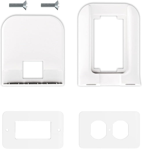 WALI Outlet Shelf Wall Holder, Bathroom Shelf up to 10lbs, Space Saving Organizer, 1 Pack, White