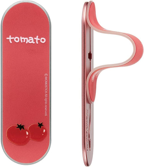 MOMO STICK Flatstick, Cell Phone Finger Grip Strap Holder for Hand, Compatible with Most Smartphones (Tomato)