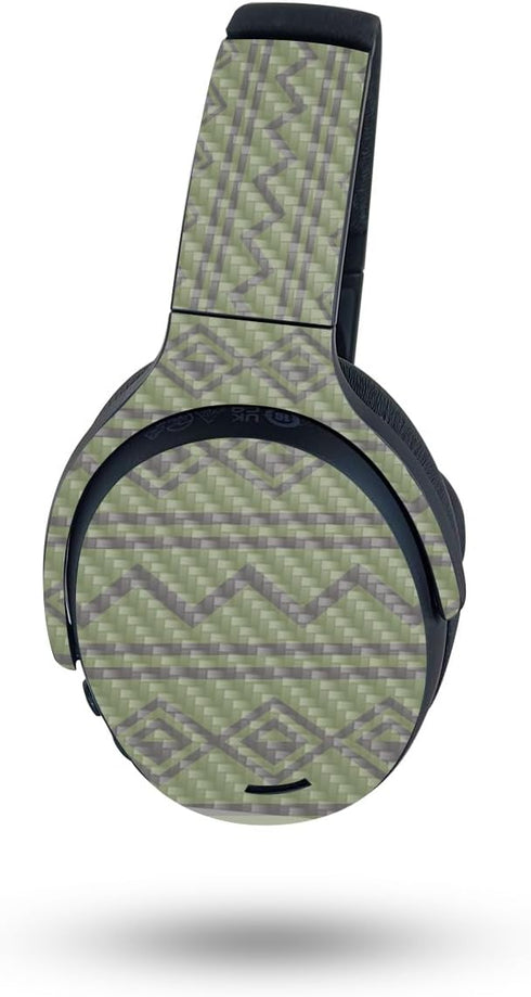 MightySkins Carbon Fiber Skin for Skullcandy Crusher ANC 2 - Green Western | Protective, Durable Textured Finish | Easy