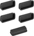 uxcell 5pcs DVI Video Silicone Port Anti Dust Protectors Cap Cover 23mmx8mm (Black)