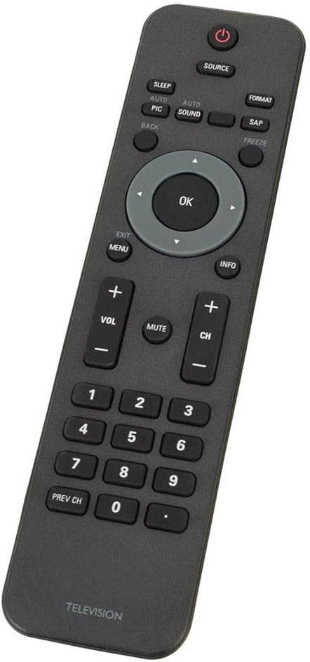 Replacement Remote Control for Philips LCD TV Models 32PFL3504D, 32PFL3514D, 42PFL3704D, 42PFL7603, and More
