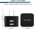 2Pack USB Wall Chargers, 2.4A Dual Port Fast Charger Block Square Flat Power AC Adapter Phone Brick Charging Station for iPhone, Samsung Galaxy, LG Stylo, Google Pixel, USB Plug House Hold Box Cube by AILKIN