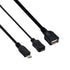 chenyang Micro USB Male to USB 2.0 Female OTG Cable with Micro USB Auxiliary Power Supply
