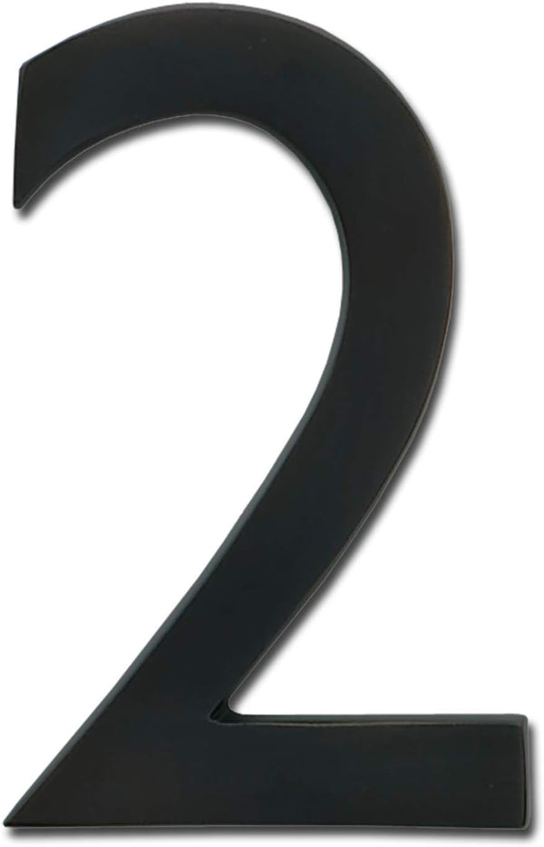 Architectural Mailboxes 3585DC-2 Brass Floating House Number 2, 5-Inch, Dark Aged Copper