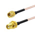 BINGFU SMA Female Bulkhead Mount to SMA Male RG316 Antenna Extension Cable 12 inch 30cm 2-Pack for 4G LTE Router