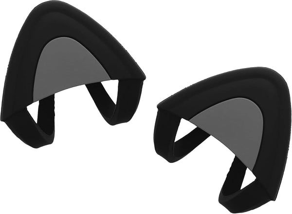 kwmobile Cat Ears for Overear Headphone (Set of 2) - Fits Headbands 1" to 1.5" (2.5cm to 3.8cm) Diameter - Black/Grey.