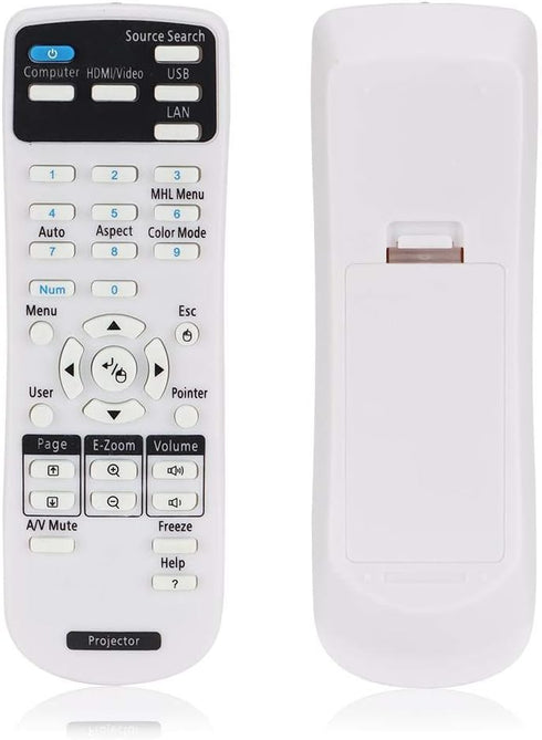 V BESTLIFE Projector Remote Control Replacement - Compatible with EPSON EX3220, EX5220, EX5230, EX6220, EX7220, 725HD