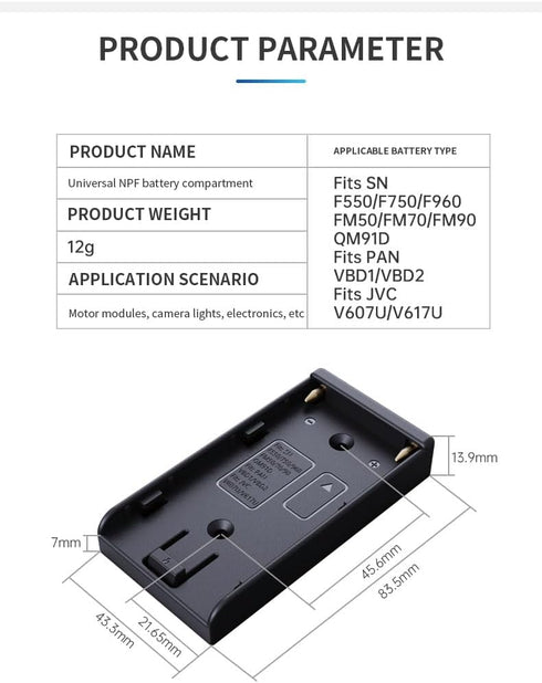 TONHOKJ 2 7.2V-8.4V (5.5/2.1mm) 1/4" NP-F970 F960 F770 F570 F550, PCS NP-F Battery Adapter Plate with DC Output, Screw