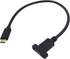 Poyiccot USB C Extension Cable 1ft, 10Gbps 60W, Type C Male to Female, Short USB 3.1 Panel Mount for Data & Sync.