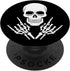 Rock Hands Skull Skeleton on Black Background PopSocket PopGrip: Swappable Grip for Tablets & Phones