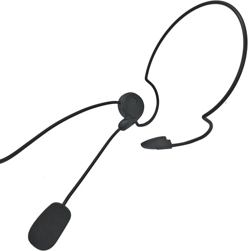 Ptt Mic Earpiece - Two Way Radio Headset Behind The Head Ear Piece for Midland 2 Pin Walkie Talkie