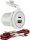 YM1218 USB Type C 12V PD30W FAST CHARGER Waterproof Socket for Car, Boat, Golf Cart, Bus, RV, Automotive Marine ATV