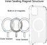 TORU MX Slim Magnetic Case for iPhone 11 Pro Max, Compatible with Magsafe, Clear Case with Detachable Wrist Strap