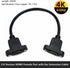 GXMRHWY 30CM HDMI Female to HDMI Female Data Transfer Cable Adapter High Speed Extension Cable with Screws