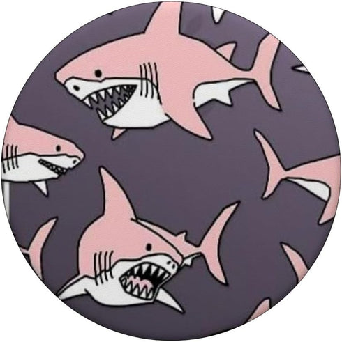 Pink Sharks PopSockets Standard PopGrip for Stylish Phone Grip