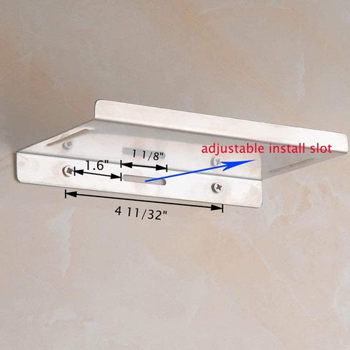 Hallyware Bathroom Small Cell Phone Shelf Stainless Steel Anti-Slip Phone Holder Stand Wall Mounted for Small Speaker