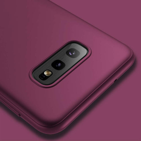 X-Level Galaxy S10e Slim Fit TPU Case - Ultra-Thin Matte Finish, Soft Bumper Cover in Wine Red