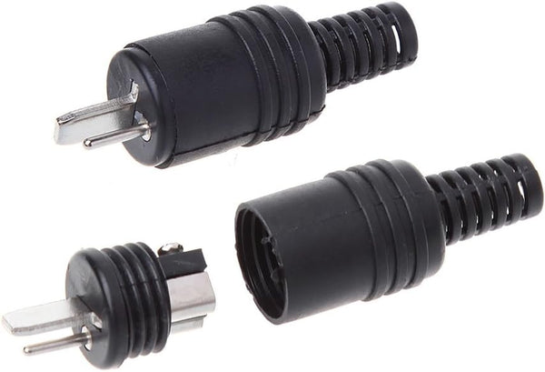 10PCS Male HiFi Speaker Tools Power Signal Black Adapter Accessories, DIN Plug Screw Terminals