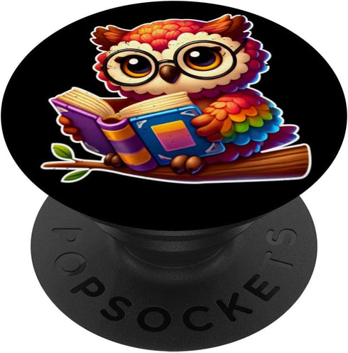 PopSockets Standard PopGrip - If You Need Me Owl Be Reading Funny Owl