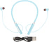 Shop BT 5.2 Neckband Earbuds: Wireless Magnetic Headphones, IPX5 Waterproof, Ergonomic Bass Sports Earphones (Blue).
