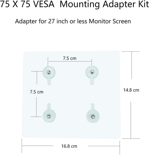 VESA Mount Adapter Bracket Kit, Non-VESA Mounting Universal for 75 VESA Monitor Arm, Compatible 2 Pack