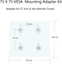 VESA Mount Adapter Bracket Kit, Non-VESA Mounting Universal for 75 VESA Monitor Arm, Compatible 2 Pack