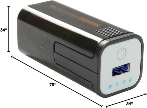 ADCB POW1 Emergency USB Battery Power Bank, Compact Portable 4 AA Batteries for Smartphones, Tablets, Apple, Android