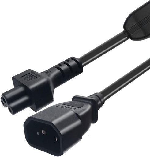 TEWOXIN 0.6M C14 C5 (10A 250V) (0.6M C14 C5 IEC to Power Cord with On/Off Switch for Laptop Power Supply, Projector