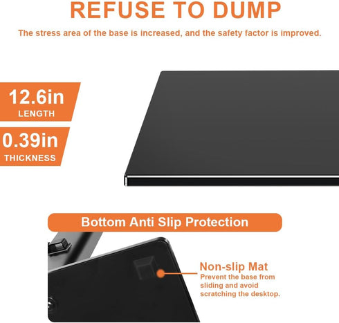 KKTONER 13 inch 43 inch 77LBs Universal TV Stand Base for to LED TV Table Top TV Mount Stand with Swivel Height