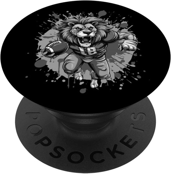 Lion Playing American Football Sport PopSockets Standard Grip
