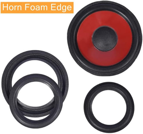 Fielect 2Pcs 6.5inch Foam Speaker Edge Replacement Kit for Subwoofer Surround Rings, Black