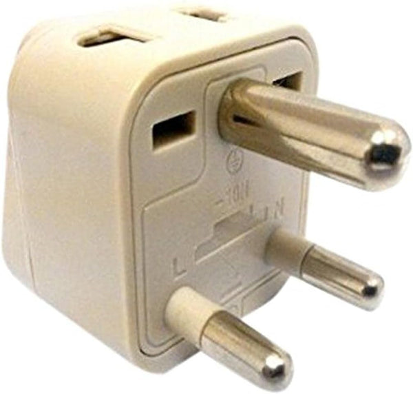 CKITZE BA-10 Grounded Universal 2 in 1 Plug Adapter Type D for India, Africa & more - CE Certified
