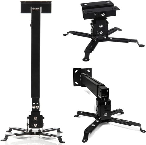 Yuarisx Projector Mount Wall Ceiling Bracket Adjustable Height and Tilt Extendable Arms DLP