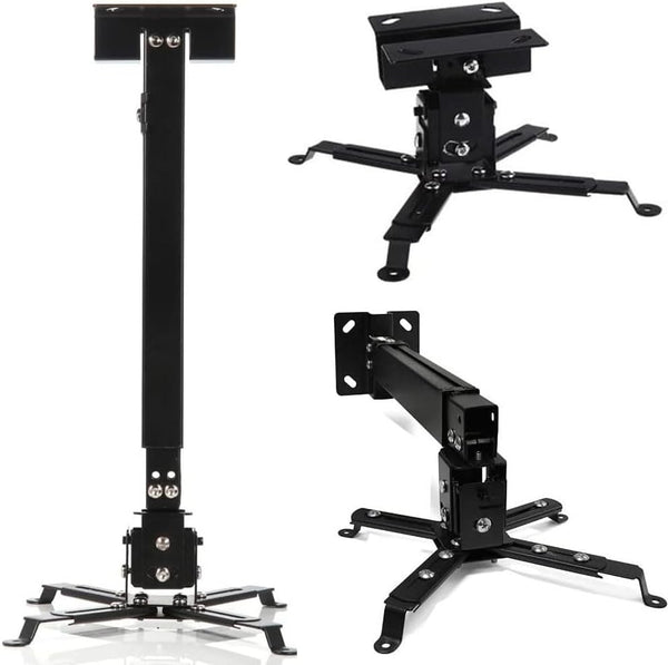 Yuarisx Projector Mount Wall Ceiling Bracket Adjustable Height and Tilt Extendable Arms DLP