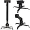 Yuarisx Projector Mount Wall Ceiling Bracket Adjustable Height and Tilt Extendable Arms DLP