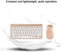 Keyboard Mouse Combo, 2.4GHz Slim Waterproof Keyboard and Mouse Kit for Desktop, Computer, PC (Gold)