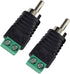RCA Plugs for Speaker Wire, RCA to AV Screw Terminal Connector, Solderless Adapter Audio/Video Speaker Wire Connectors