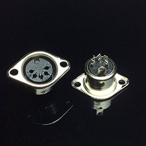 CESS DIN 5-Pin Female Jack Socket Connector Panel Mount Soldering - 5 Pin MIDI DIN Socket (4 Pack) (LW) (jcx)
