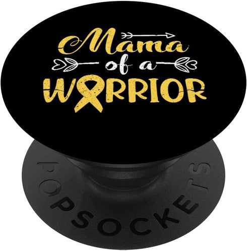 Mama of a Warrior Childhood Cancer Awareness PopSockets Swappable PopGrip