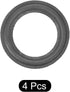 Speaker Foam Edge Surround Rings Rubber Perforated Subwoofer Rings Replacement Parts - 4 Inch/Black / 4 Pack