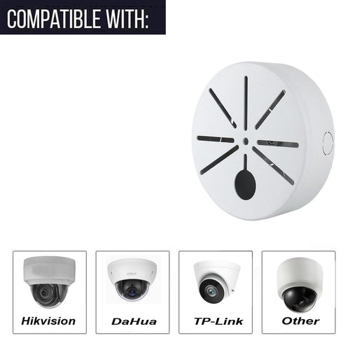 2 Pack Universal Camera Junction Box, Outdoor Bullet Security Camera Mount Box, Bracket Hide Cable, Base Junction Box
